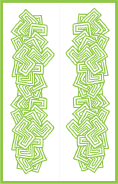 Abstract Shapes Green Bookmark