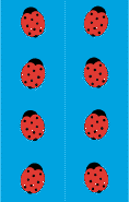 Blue Ladybugs Bookmark