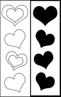 Color Heart Bookmark
