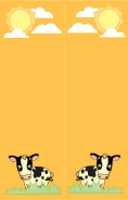 Cows Orange Bookmark