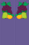 Pear Orange Grapes Purple Bookmark