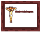Religious Bookplate Crucifix