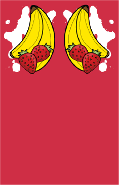 Bananas Strawberries Red Bookmark bookmark