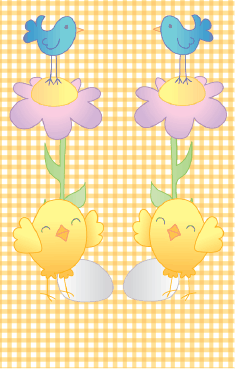 Bird Flower Yellow Gingham Bookmark bookmark