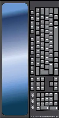 Computer Bookmark with Keyboard bookmark