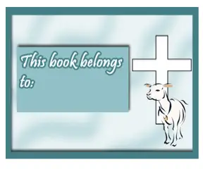 Cross Lamb Bookplate bookmark