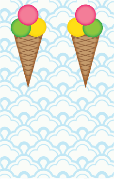 Ice Cream Cone Blue Bookmark bookmark
