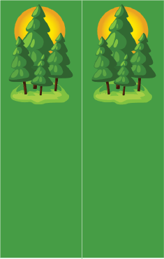 Pine Trees on Green Bookmark bookmark