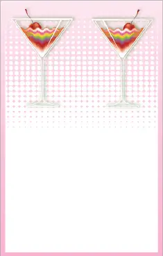 Pink Rainbow Cocktail Bookmark bookmark