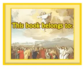 Religious Bookplate Jesus Ascension bookmark