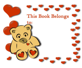 Teddy Bear Bookplates bookmark