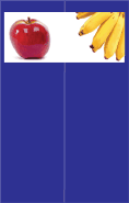 Apple Bananas Blue Bookmark