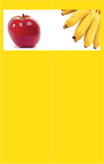 Apple Bananas Yellow Bookmark