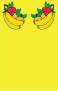 Banana Orange Cherry Yellow Bookmark