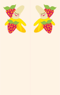 Banana Strawberries White Bookmark