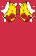 Bananas Strawberries Red Bookmark