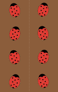 Brown Ladybugs Bookmark