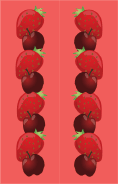 Cherries Strawberries Pink Bookmark