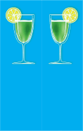 Cocktail Blue Bookmark