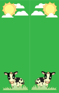 Cows Green Bookmark
