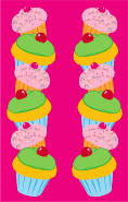 Cupcakes Pink Bookmark