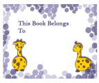 Giraffe Bookplates