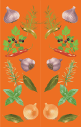 Herbs Orange Bookmark
