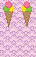 Ice Cream Cone Purple Bookmark