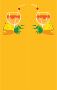 Orange Banana Drink Bookmark