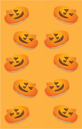 Orange Jack-o-Lanterns Bookmark