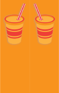 Orange Paper Cup Bookmark