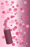 Pink Wine Bottle Bookmark