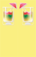 Rainbow Cocktail Yellow Bookmark
