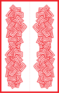 Red Abstract Bookmark