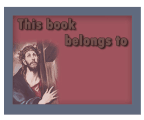 Religious Bookplate Christ Cross
