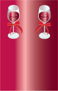 Wine Bow Red Bookmark