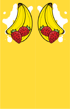 Bananas Strawberries Yellow Bookmark bookmark