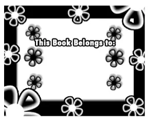 Black Flower Bookplates bookmark