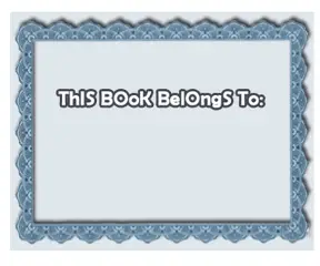 Blue Bookplates bookmark