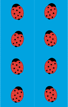 Blue Ladybugs Bookmark bookmark