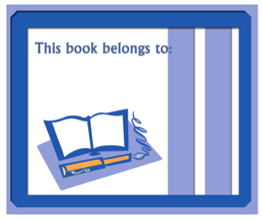 Book And Pen Bookplates bookmark