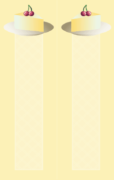 Cheesecake Cherries Yellow Bookmark bookmark