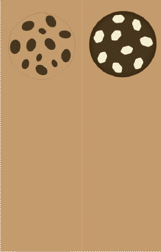 Chocolate Chip Cookies Brown Bookmark bookmark