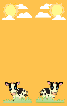 Cows Orange Bookmark bookmark