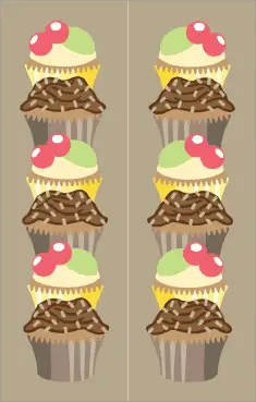 Cupcakes Brown Bookmark bookmark