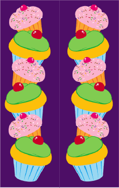 Cupcakes Purple Bookmark bookmark