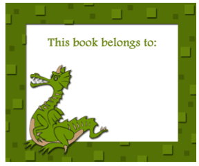 Dragon Bookplates bookmark