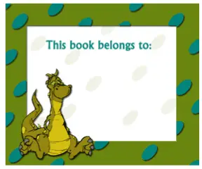 Dragon Fantasy Bookplates bookmark