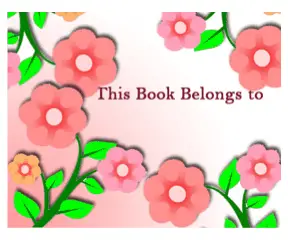 Flower Bookplates bookmark