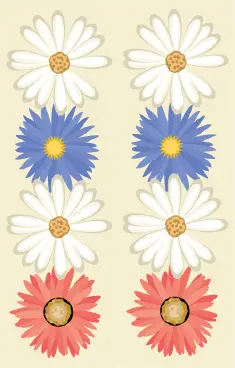 Flowers Beige Bookmark bookmark